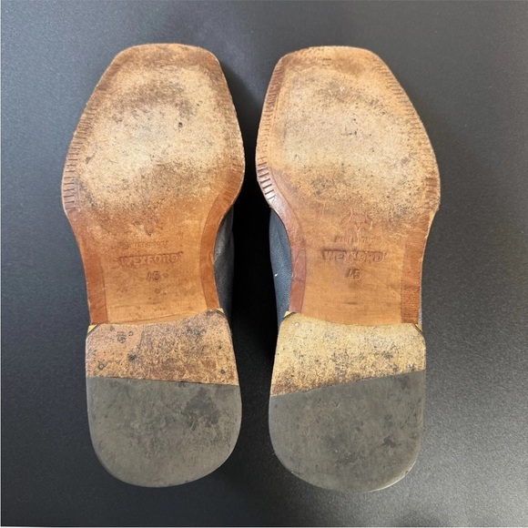 Wexford Leather Square Toe Loafers Steel Blue Men’s 45 EU 12 US Made In Italy - Picture 9 of 9